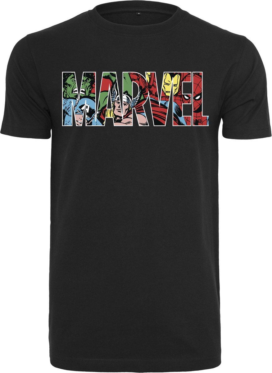 Heren T-Shirt Marvel Logo Character Tee