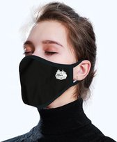 Mondkapje Zwart met Logo | Mondmasker | Facemask | mouthmask | Mondkapje Uitwasbaar | Stoffen Mondkapje