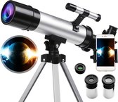 Luxe Telescoop met Mobiele Functie - Sterrenkijker - Telescoop Kinderen - 90X Zoom - Wetenschap - Ruimte Observatie - Incl. 3 Oculairs 6mm, 12mm en 20mm - Space Gray