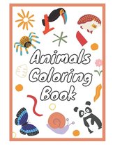 Animals coloring book for kids aged 2-9 years