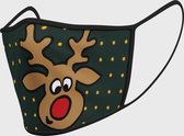 Duopack: Rudolf X-mas reusable mondmasker - L / Stoffen mondkapjes met print / Wasbare Mondkapjes / Mondkapjes / Uitwasbaar / Herbruikbare Mondkapjes / Herbruikbaar / Ov geschikt / Mondmasker