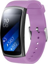 Siliconen Smartwatch bandje - Geschikt voor Samsung Gear Fit 2 / Gear Fit 2 Pro siliconen bandje - lavendel - Strap-it Horlogeband / Polsband / Armband