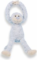 Slingeraap - knuffel aap - pluche - 45cm - blauw - cadeau voor baby en peuter