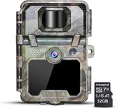 Wildcamera met Nachtzicht – Bewakingscamera - Wildcamera - Camerabeveiliging – Wild - Met Bewegingssensor - Ingebouwde Infrarood - Inclusief SD kaart 32 GB