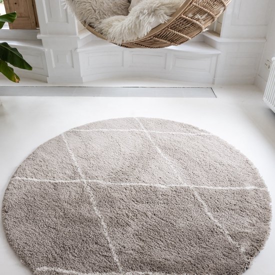 Teppium Laagpolig vloerkleed Beige, Scandinavisch ontwerp, 112466, Vloerkleed Rechthoekig, Vloerkleed woonkamer-eetkamer, 80 x 250 cm