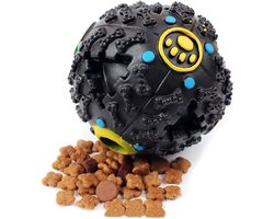 Nobleza hondenspeelgoed intelligentie - Snackbal hond - Speelbal snack hond - Honden voedselbal - 7 cm - Zwart