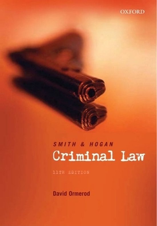 Smith & Hogan Criminal Law - cover
