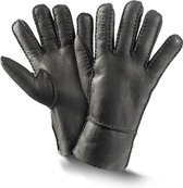 Fellhof Trend Nappalan warme handschoenen winter maat 11 - zwart - merinowol - lamsleder - gevoerd – unisex