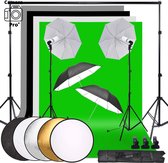 Camera Pro® Green Screen Fotografie Studio Set || Creëer content van professionele kwaliteit || Achtergrondsysteem || Green screen doek || Green screen studio