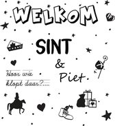 25x papieren Sinterklaastasjes A4 'Welkom Sint&Piet'