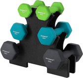 Nancy's Haughton Halterset - Dumbbells - Gewichtheffen - 6 Stuks - Dumbbell Stand - 2 x 1 kg - 2 x 2 kg - 2 x 3 kg