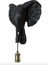 Elephant Wandlamp 1 lichts 35x13x36cm mat zwart - Landelijk - Light & Living - 2 jaar garantie