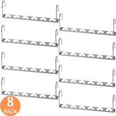 8 Ruimtebesparende Kledinghangers - Kleding Hanger Metaal - Kledinghangers RVS - Hoge Kwaliteit - 8 Pack - Phannie