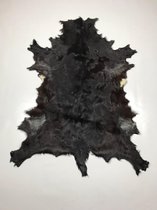 73. Geitenhuid / Geitenvacht 86 x 113 cm – Decoratief – Natuurproduct – Vloerkleed – Dierenvel – Zwart