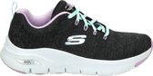 Skechers Arch Fit Comfy Wave sneakers zwart - Dames - Maat 38
