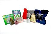 KERSTPAKKET MEGA - kerst cadeau - kado snuggie december - uniek pakket - snoep koek decoratie pakket - van alles wat kaado - deken tafelkleed- christmas present - xmas box - myster