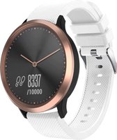 Siliconen Smartwatch bandje - Geschikt voor  Garmin Vivomove HR silicone band - wit - Strap-it Horlogeband / Polsband / Armband