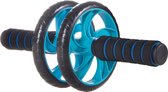 Springos Buikspierwiel | Buikspiertrainer | Ab Wheel | Zwart-blauw