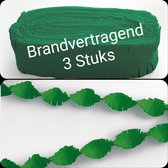 3 stuks BRANDVERTRAGENDE  Draaiguirlande Groen, 72 meter, Carnaval, Verjaardag , Themafeest