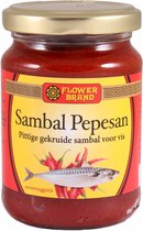 Flower Brand - Sambal Pepesan - Pittige gekruide sambal voor vis - 200g - per 4x te bestellen