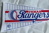USArticlesEU - Texas Rangers- MLB - vintage Vaantje - Baseball - Honkbal - Sportvaantje - Wimpel - Vlag - Pennant - Rood/Wit/Blauw - 31 x 72 cm