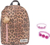 Zebra Rugzak Leopard Leo Camel Pink luipaard print + armbandje