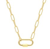 Ketting - goudkleurig - 925 zilver plated - schakel ketting - dames ketting - cadeau voor vrouw - Liefs Jade