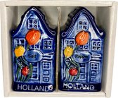 Zout en Peper stel - Delftsblauw - grachtenpand - salt & pepper