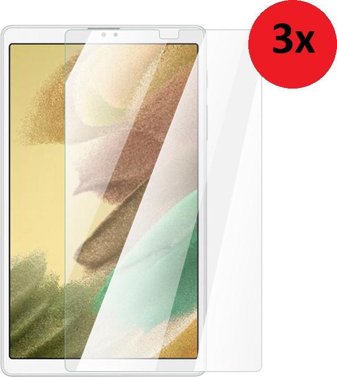 Geschikt voor Samsung Galaxy Tab A7 Lite Screenprotector - Samsung Tab A7 Lite Screenprotector – 8.7 inch - Beschermglas Tempered Gehard Glas 3x