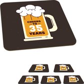 Sous- Sous-verres - Bières - Anniversaire - 35 ans - 10x10 cm - 6 pièces
