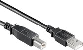 USB A naar USB B kabel - USB 2.0 - Printerkabel - 0.5 meter - Zwart - Allteq