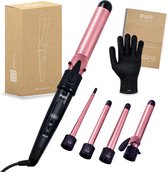 Zylo 5-1 Krultang - 9 tot 32mm Opzetstukken - Keramische Toermalijn Coating - Rose Goud
