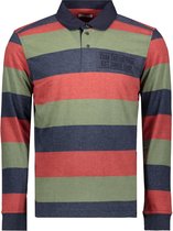 Tom Tailor Lange mouw Polo shirt - 1027432 Rood (Maat: XL)