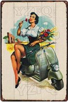 Retro Muur Decoratie uit Metaal Vespa Italië 14