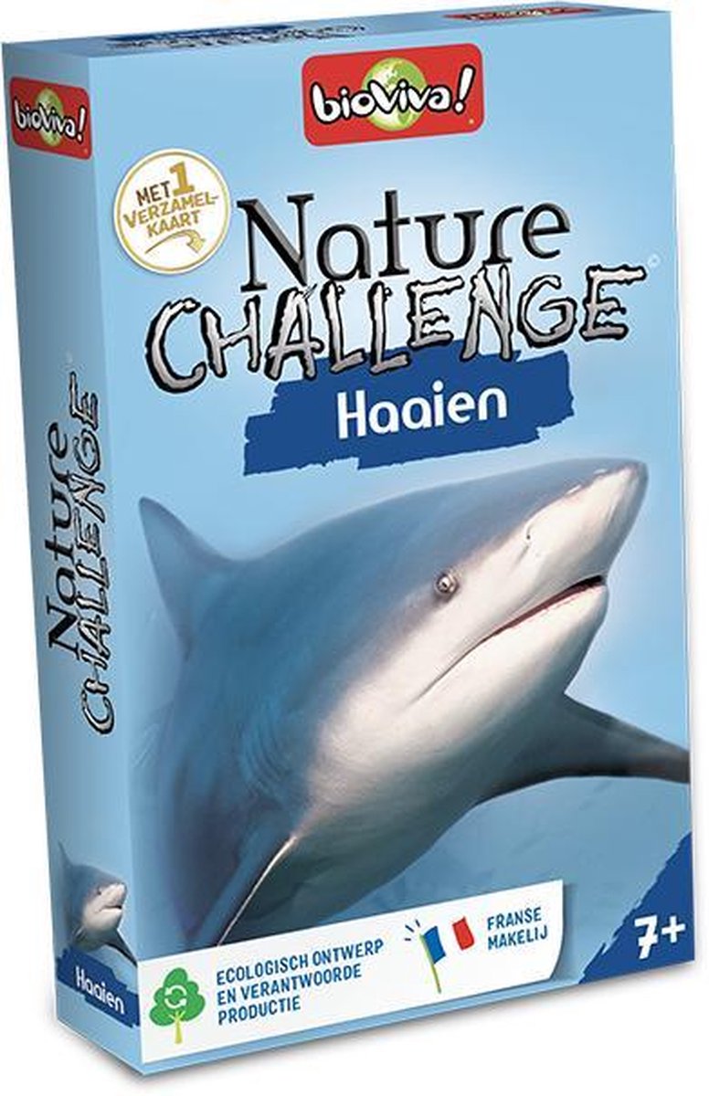 Bioviva Nature Challenge - Haaien - GERONIMO GAMES - Bioviva - kaartspel - vanaf 7 jaar oud - collectie kaart