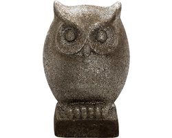 Clayre & Eef Beeld Uil 23 cm Grijs Keramiek