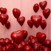 Ballons à l'hélium - Coeurs - 100 pièces - Rouge