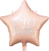 Ster Happy Birthday Lichtroze - 40 Centimeter