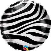 Ballon Foil Zebra Rond - 46 centimètres
