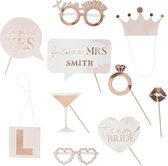 Ginger Ray - Photo Booth Props - Team Bride - 10 stuks