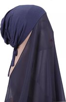 Grijse blauwe Hoofddoek, mooie hijab nieuwe stijl (onderkapje en hijab).