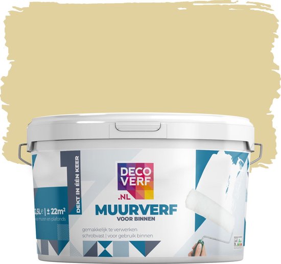 Decoverf muurverf mat, Gembergeel, 2.5L