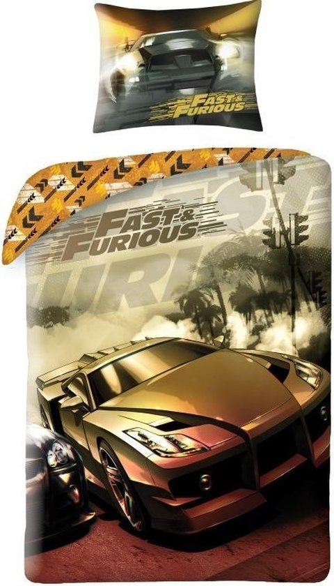 The Fast and the Furious Dekbedovertrek - Eenpersoons - 140 x 200 cm - Multi - Copy