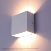 Wandlamp Binnen en Buiten - LED - 10W - 3000K Up en Down licht - lichtbundel Verstelbaar - voor Woonkamer, Slaapkamer, Hal, Tuin - Warm Wit Licht – Wit