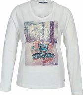 River Woods Gebroken wit T-shirt met ronde hals in wit