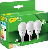 GP Batteries 740GPMGL087854B3 LED-lamp Energielabel F (A - G) E14 Bol 5.6 W = 40 W Warmwit (Ø x l) 45 mm x 84 mm 3 stuk(s)