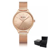 Curren ® | Quartz Dames Horloge | Ø30mm | Rosékleurig | horloge geschenkset |1 jaar garantie | Giftbox | 3 ATM Waterproof