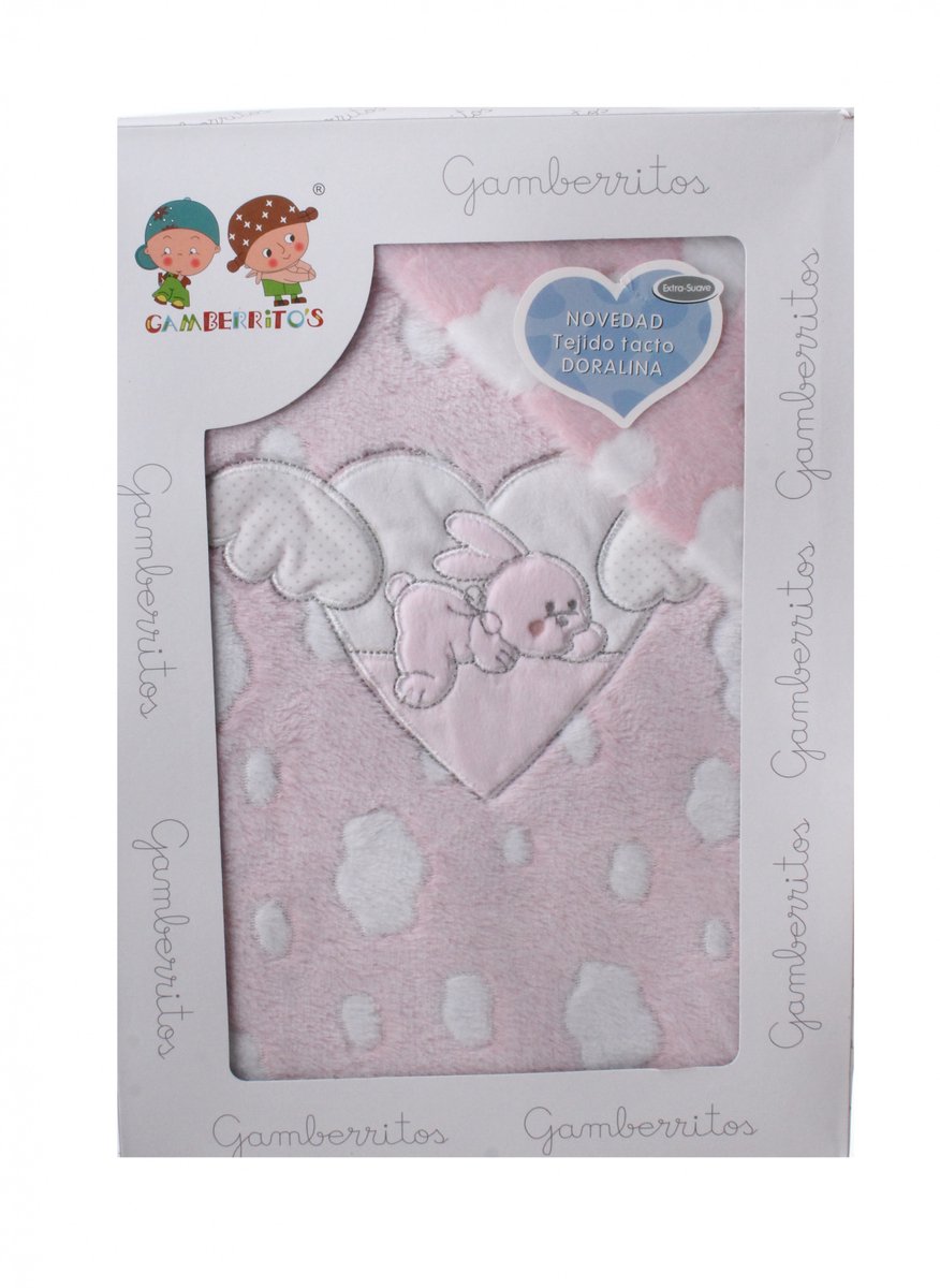 Gamberritos Laken Set Hartje Polyester Klein Roze 3-delig