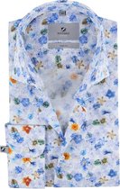 Suitable - Prestige CAW Overhemd Bloemen - 40 - Heren - Slim-fit