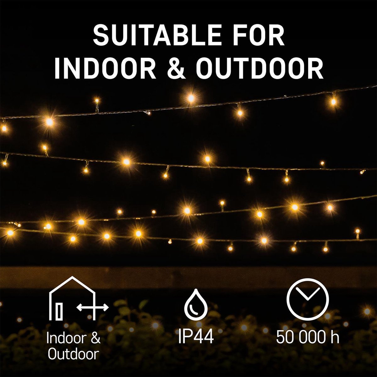 Kerstverlichting buiten - 24 meter 240 LED - Warm Wit - Lichtsnoer - IP44 Stekker met timerfunctie - Kerstboomverlichting - geschikt voor binnen en buiten - kerstverlichting led – foto 6